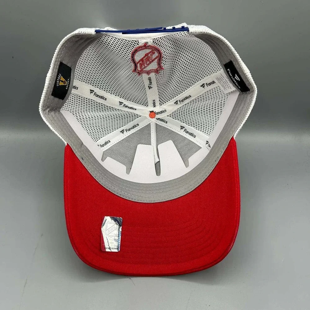 Colorado Rockies Trucker Hat Men Blue Red NHL Fanatics Snap Back Cap Cotton New